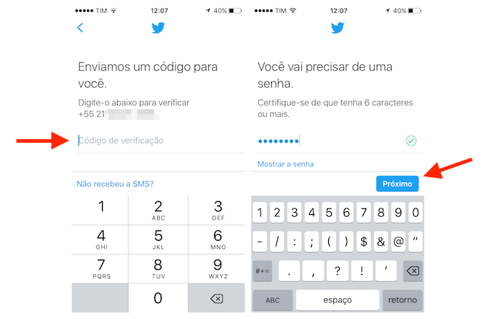 Definindo um número de celular e uma senha para criar uma nova conta do Twitter pelo smartphone (Foto: Reprodução/Marvin Costa) (Foto: Definindo um número de celular e uma senha para criar uma nova conta do Twitter pelo smartphone (Foto: Reprodução/Marvin Costa)) Definindo um número de celular e uma senha para criar uma nova conta do Twitter pelo smartphone (Foto: Reprodução/Marvin Costa) (Foto: Definindo um número de celular e uma senha para criar uma nova conta do Twitter pelo smartphone (Foto: Reprodução/Marvin Costa))