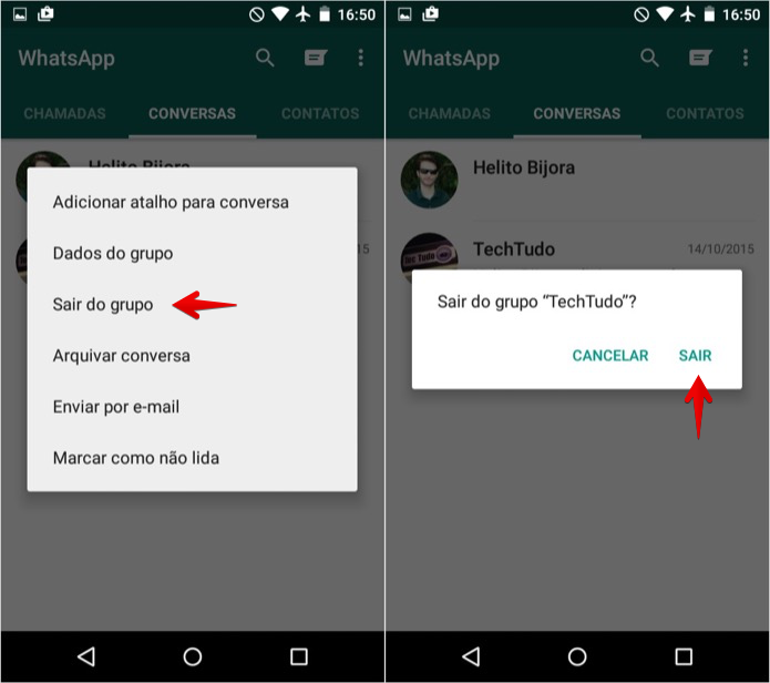 Como Sair De Um Grupo No Whatsapp Para Android Ios Ou Windows Phone Dicas E Tutoriais Techtudo 1504