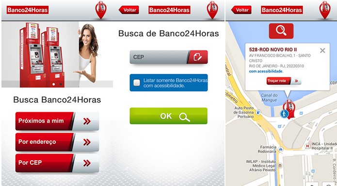 Banco24Horas ajuda usuários do Windows Phone a achar caixa eletrônico mais próximo (Foto: Divulgação/Windows Phone Store)