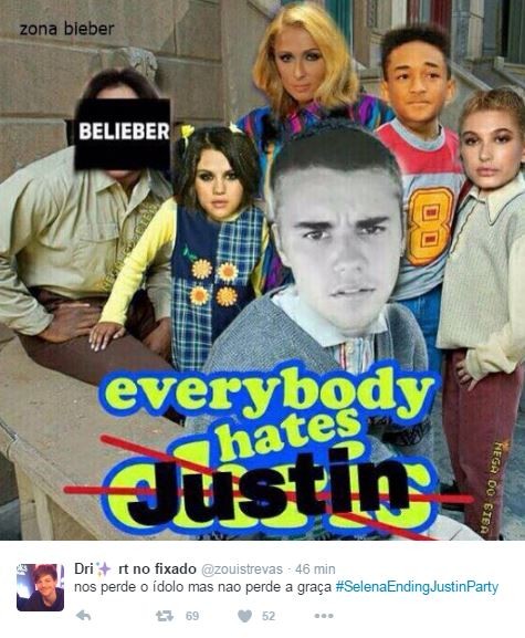 Treta entre Selena Gomez e Justin Bieber gera memes (Foto: Reprodução / Instagram)