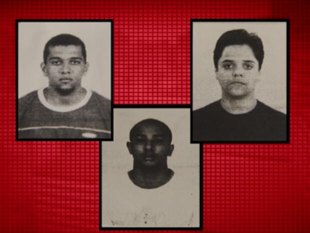 Polícia divulga foto dos três suspeitos de participar de estupro (Foto: Reprodução/TV Tribuna)