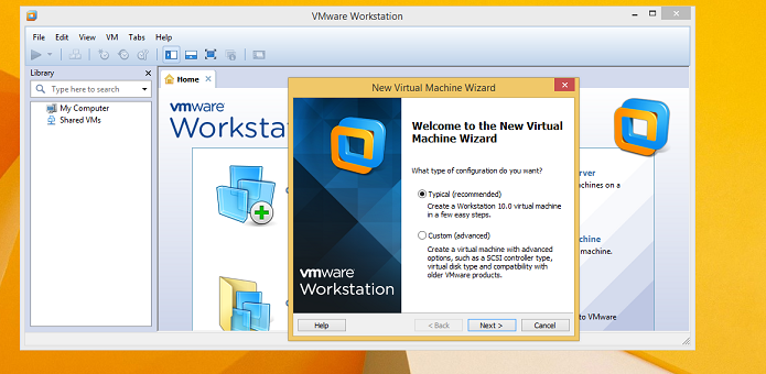 Criando máquina virtual no VMWare Workstation, no Windows 8 (Foto: Reprodução/Edivaldo Brito)