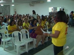 Professores municipais de Feira de Santana (Foto: Reprodução/TV Subaé)