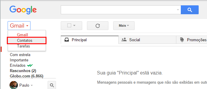 Acesse seus contatos do Android (Foto: Reprodução/Paulo Alves)