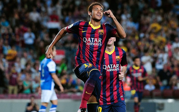 Neymar gol Barcelona contra Real Sociedad (Foto: AFP)