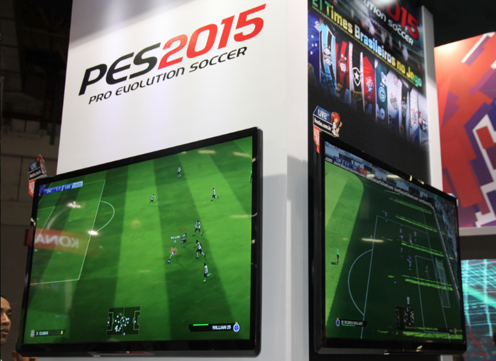 Versão de PES 2015 na BGS 2014 tem times nacionais com jogadores genéricos (Foto: Diego Borges / TechTudo) Versão de PES 2015 na BGS 2014 tem times nacionais com jogadores genéricos (Foto: Diego Borges / TechTudo)