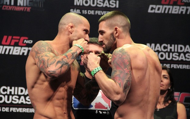 Pesagem UFC Jaraguá do Sul - Cristiano Marcello x Joe Proctor (Foto: Rodrigo Malinverni)