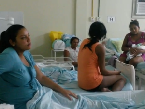 Pacientes denunciam falta de estrutura na maternidade das Quintas, em Natal (Foto: Reprodução/Inter TV Cabugi)