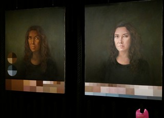 Pinturas da artista Adriana Varejão no Museu Olímpico (Foto: Eduardo Orgler)