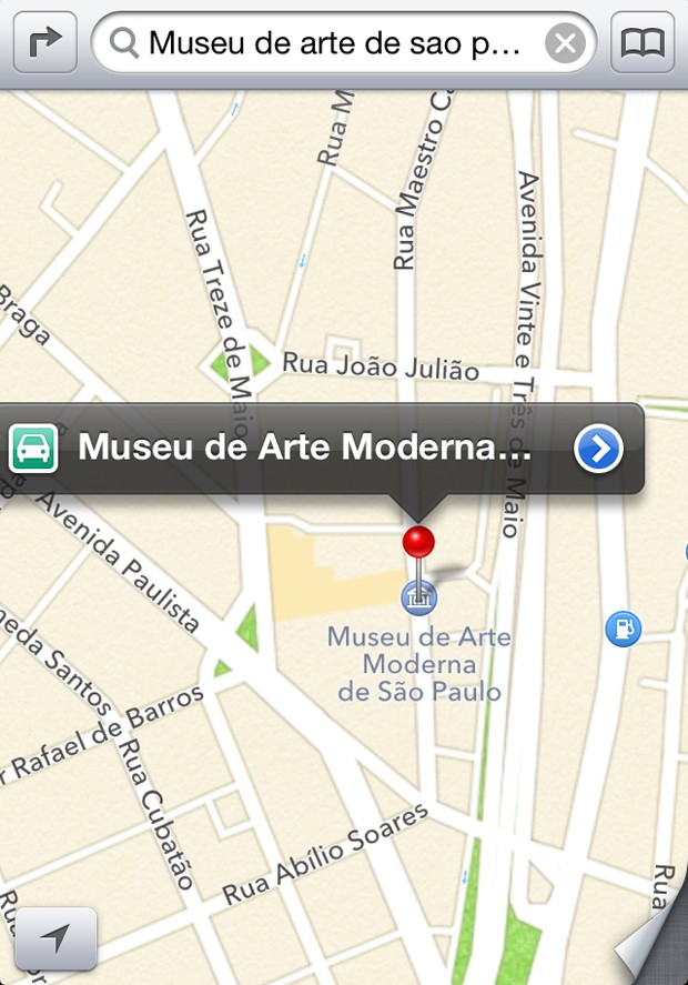 Serviço da Apple encontra museu que não existe em São Paulo (Foto: Reprodução)