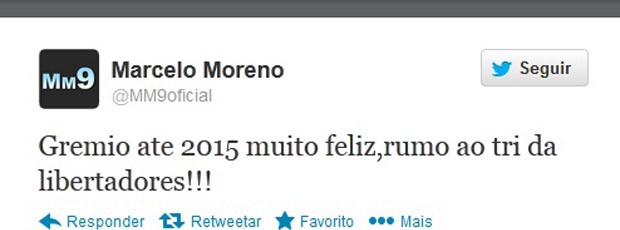 Marcelo Moreno twitter (Foto: Reprodução / Twitter)