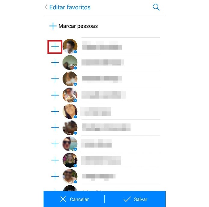 Marcando contatos como favoritos no Facebook Messenger (Foto: Reprodução/Lívia Dâmaso)