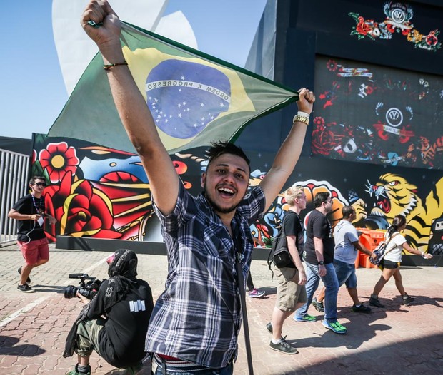 Abertura dos portões no Rock In Rio 2015 (Foto: Francisco Cepeda/AGNews-RJ)