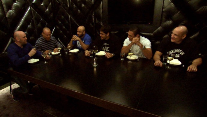 Finalistas do TUF Brasil 3 jantam com Dana White (Foto: Reprodução/TV Globo)