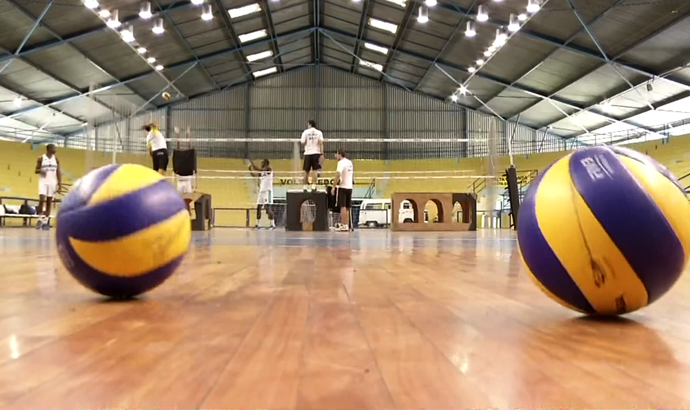 Treino foi no ginásio da Ilha São João (Foto: Reprodução/TV Rio Sul)