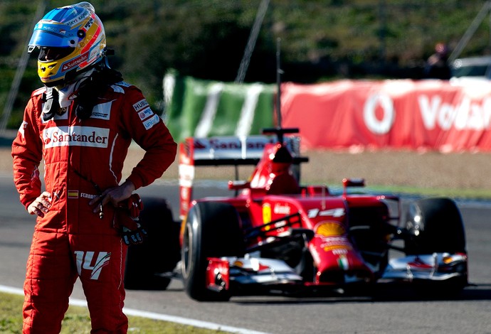 fernando alonso ferrari testes jerez de la frontera (Foto: Agência AFP)
