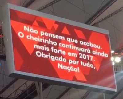 telão maracanã Flamengo cheirinho (Foto: Reprodução)