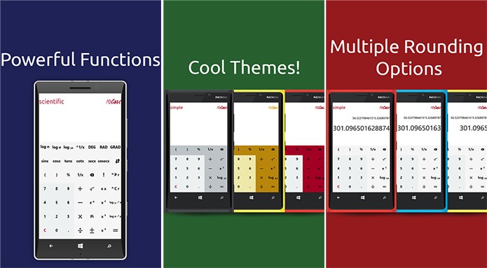 10Calc é uma calculadora completa para Windows Phone com suporte a cálculos complexos (Foto: Divulgação/Windows Phone Store)