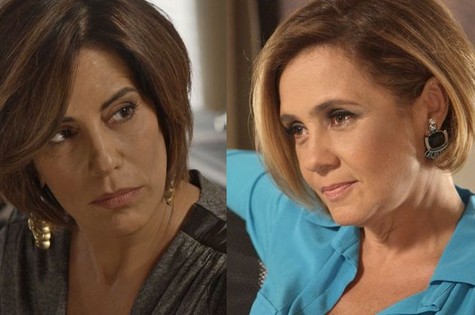 Gloria Pires e Adriana Esteves: Beatriz e Inês em 'Babilônia' (Foto: TV Globo)