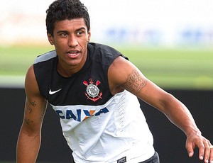 Paulinho no treino do Corinthians (Foto: Daniel Augusto Jr. / Ag. Corinthians)