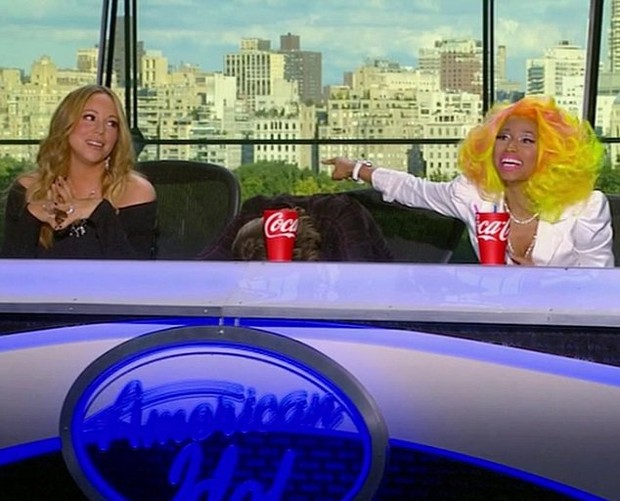 Nicki Minaj e Mariah Carey (Foto: Video/Reprodução)