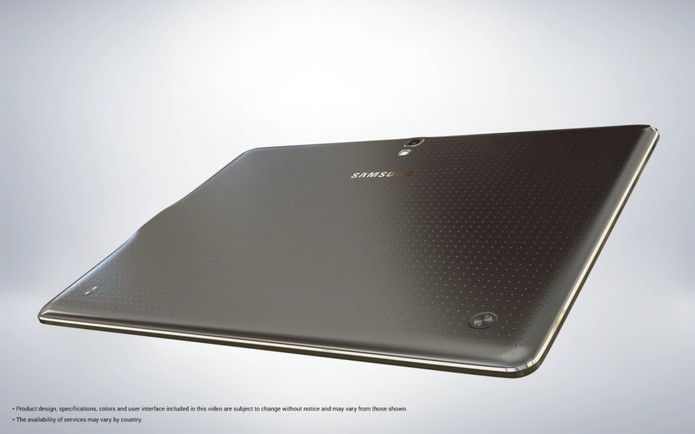 Galaxy Tab 10.5 S terá detalhes traseiros semelhantes ao do Galaxy S5 (Foto: Reprodução/SamMobile)