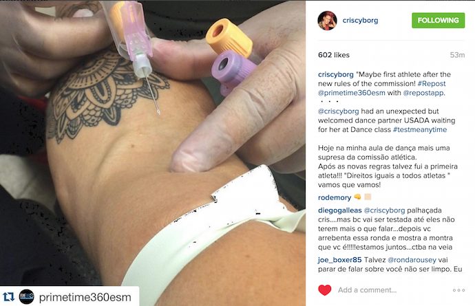 Cris Cyborg, Instagram, antidoping