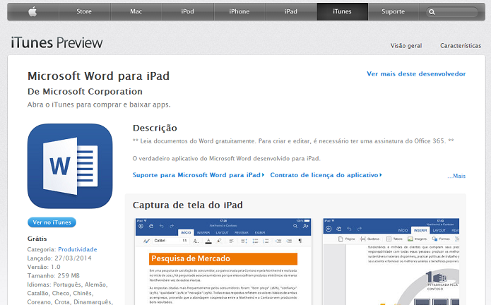 Instalação deve ser feita pela App Store (Foto: Divulgação/Microsoft)