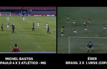 Michel Bastos repete golaço de Éder na Copa de 82. Veja e compare (Reprodução SporTV)