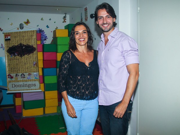 Mara Carvalho com o namorado, Carlos Martin, em peça em São Paulo (Foto: Manuela Scarpa/ Foto Rio News)