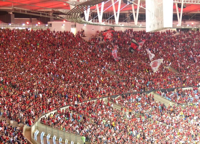 Torcida do Flamengo contra América-RN, Maracanã (Foto: Cahê Mota)
