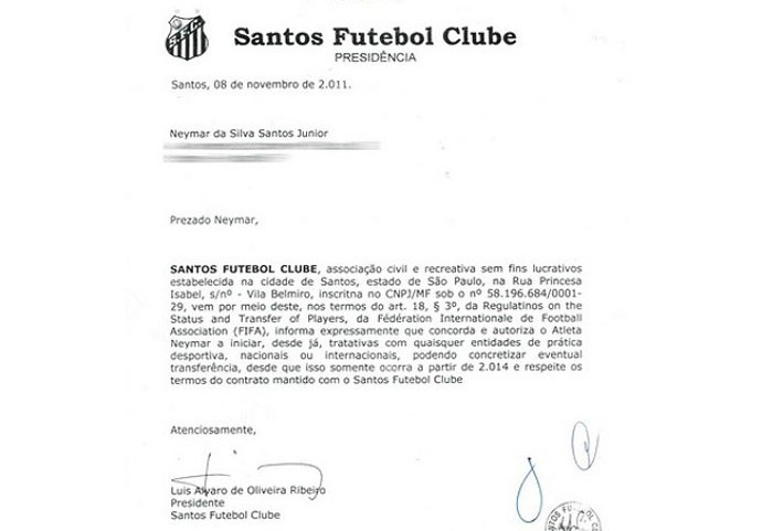 Carta Pai Neymar (Foto: Reprodução / Instagram)