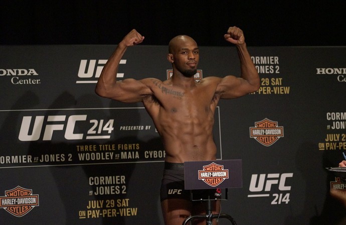Jon Jones pesagem UFC 214 (Foto: Evelyn Rodrigues)