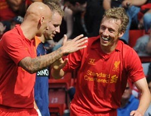 lucas liverpool Bayern leverkusen amistoso (Foto: Divulgação / Site oficial do Liverpool)