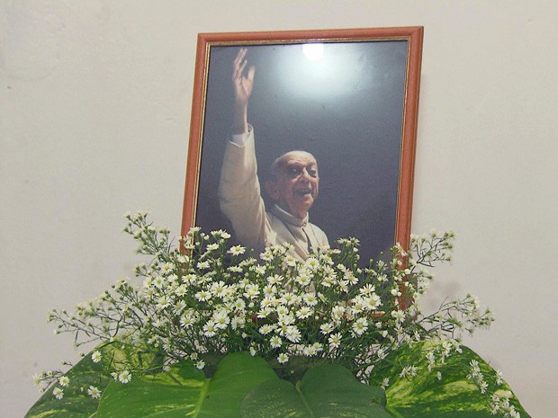 Dom Hélder Câmara está enterrado na Igreja da Sé, em Olinda (Foto: Reprodução / TV Globo)