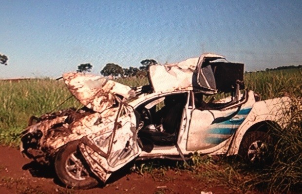 Capotamento deixa cinco feridos na BR-060 em Rio Verde, Goiás (Foto: Reprodução/TV Anhanguera)