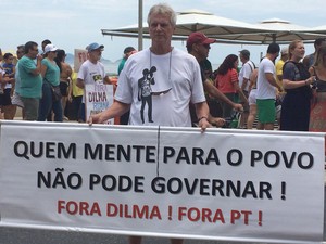 Engenheiro Marcelo defende o impeachment da presidente Dilma (Foto: Danielo Silveira / G1)