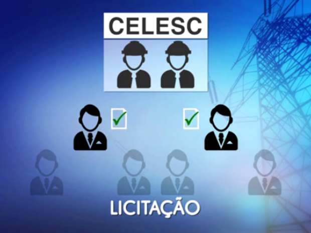 Esquema de fraudes em licitações envolvia funcionários da Celesc, segundo a polícia (Foto: Reprodução/RBSTV)