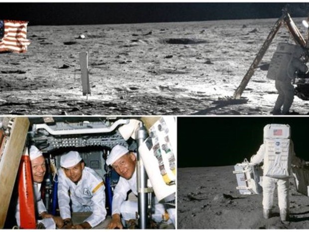 Neil Armstrong na Lua, a equipe da Apollo 11 e a coleta de material lunar: solução engenhosa resolveu problema simplório que ameaçou missão bilionária (Foto: Nasa)