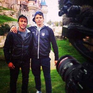 Neymar e Thiago Silva na Disney (Foto: Reproduo - Instagram)
