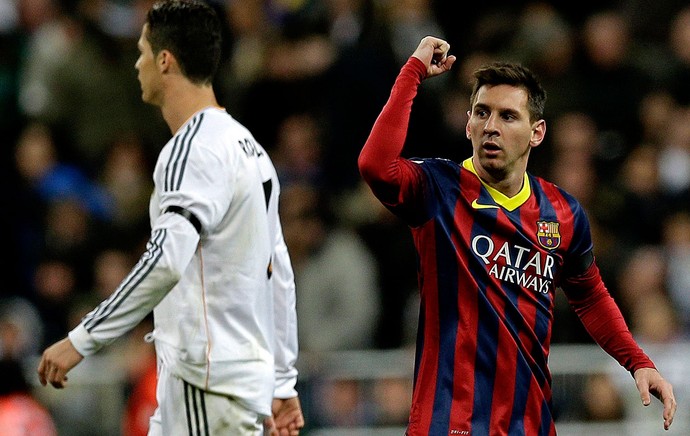 Messi barcelona cristiano Ronaldo real madrid (Foto: Agência AP)