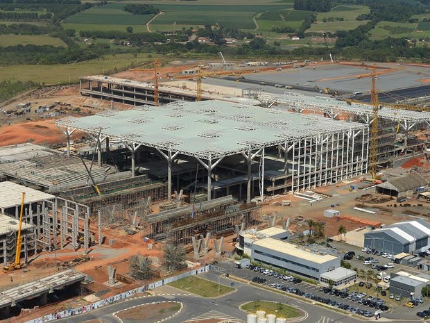 Obras do novo terminal de Viracopos chegaram a 80% de conclusão (Foto: Aeroportos Brasil Viracopos)