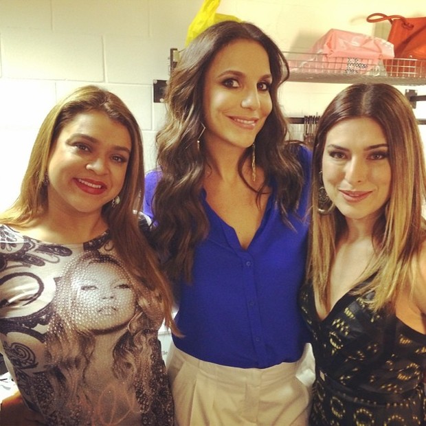 Preta Gil, Ivete Sangalo e Fernanda Paes Leme nos bastidores do Superstar (Foto: Instagram/ Reprodução)