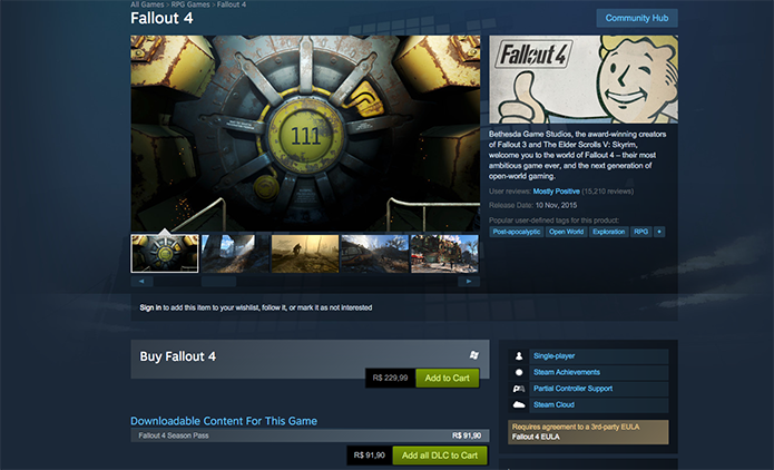 Busque o jogo no Steam e clique no Season Pass, na parte inferior (Foto: Reprodução/Murilo Molina)