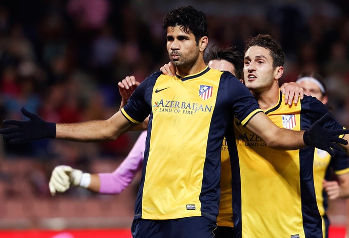 Diego Costa comemoração jogo Atlético de Madrid contra Granada (Foto: Reuters)