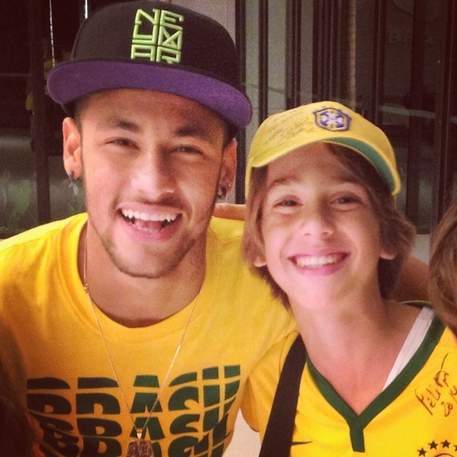 Neymar e Cauet, filho de Susana Werner e Julio César (Foto: Reprodução/Instagram)