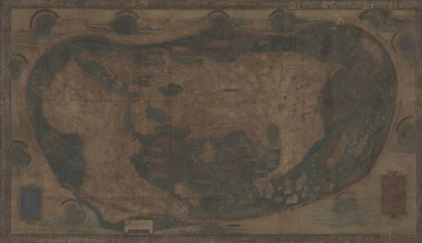 Mapa original de 1491 (Foto: Divulgação)