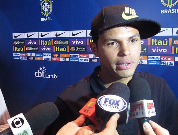 Thiago Silva apresentação Seleção Brasileira (Foto: Marcelo Baltar)