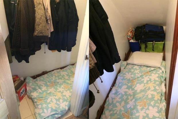 'Quarto' com aluguel de 500 libras é um colchão debaixo de uma escada em casa de Londres (Foto: Reprodução/ Twitter/ Alex Lomax)