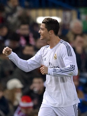 Cristiano Ronaldo comemora, Atlético de Madrid x Real Madrid (Foto: AFP)